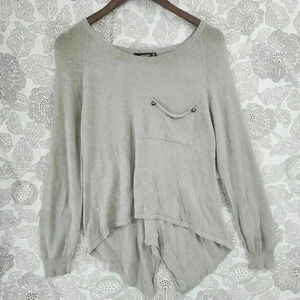 Kerisma Scoop neck pullover Asymmetrical High Low Knit Sweater Women's M 1051